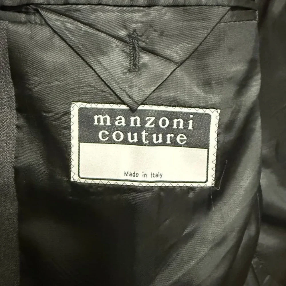 Manzoni‎ Couture Men's Grey Wool Blazer Jacket 44R Italy Career Business